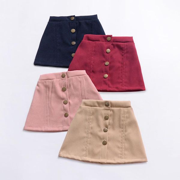 

skirts joyinparty fashion 2021 baby girl spring girls buttons cotton children summer wear, Blue