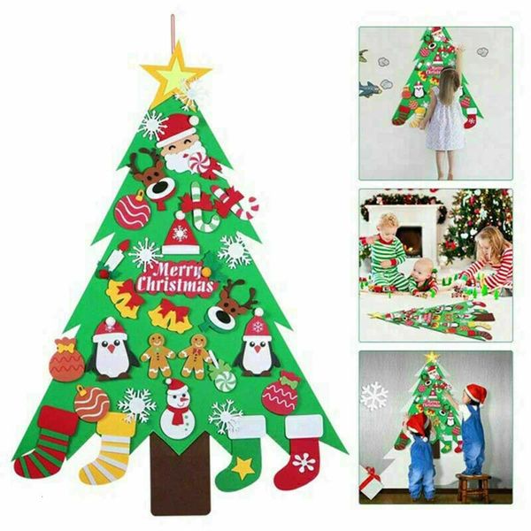 

children diy felt decoration for home navidad 2021 new year's christmas decorations on santa's tree tgqj