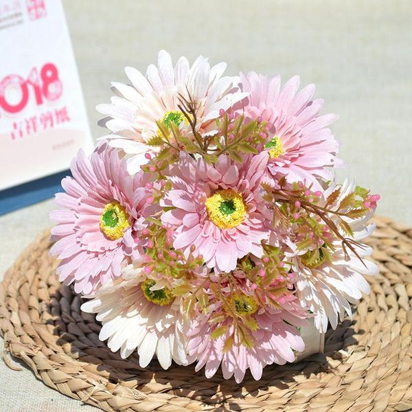 

imitation flowers 7 head hand held chrysanthemum wedding bride pgraphic prop korean style artificial artificial flowers expo