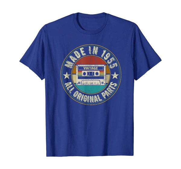 

classic vintage 1955 64th birthday cassette t-shirt, White;black