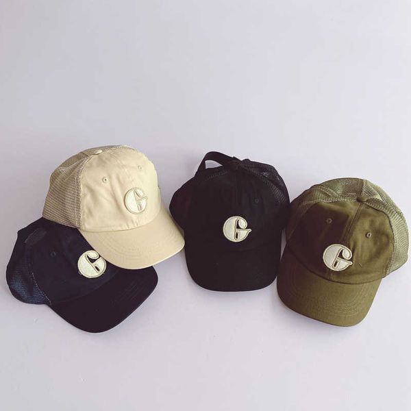 

summer arrival girls fashion letter hats kids korean design hat 210528, Yellow