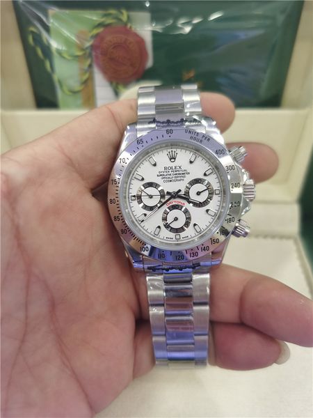 

with original box wristwatches sapphire 40mm 116509 automatic mechanical mens men's watch watches no chronograph white dial, Slivery;brown