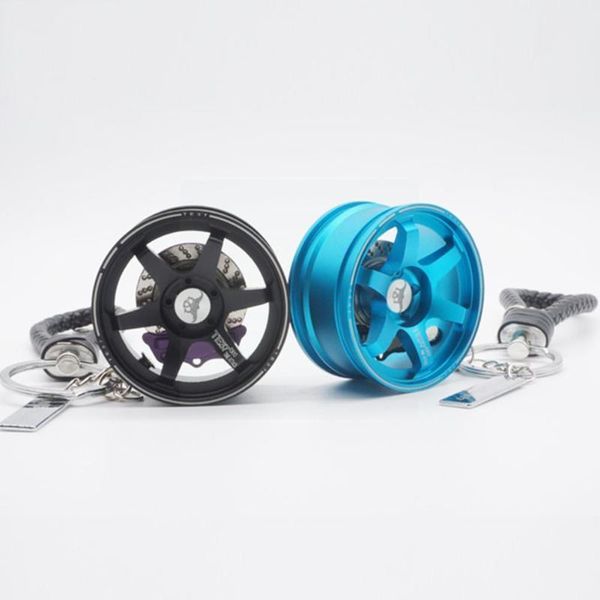 

keychains metal car trims wheel hub rubber rearview mirror pendants chain ring hanging bag interior ornament i9y8, Silver