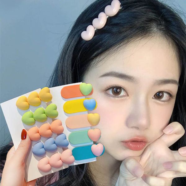 

girls hair accessories love kids barrettes clips teenage children bb clip fashion accessory 2pcs/sets b8026, Slivery;white