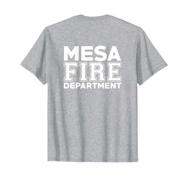 

mesa arizona fire rescue department firefighter uniform t-shirt, White;black