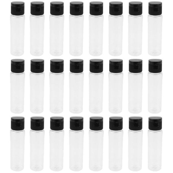 

storage bottles & jars 30pcs empty plastic sample containers pots vials with lids for emollient water shower emulsion (transparent +