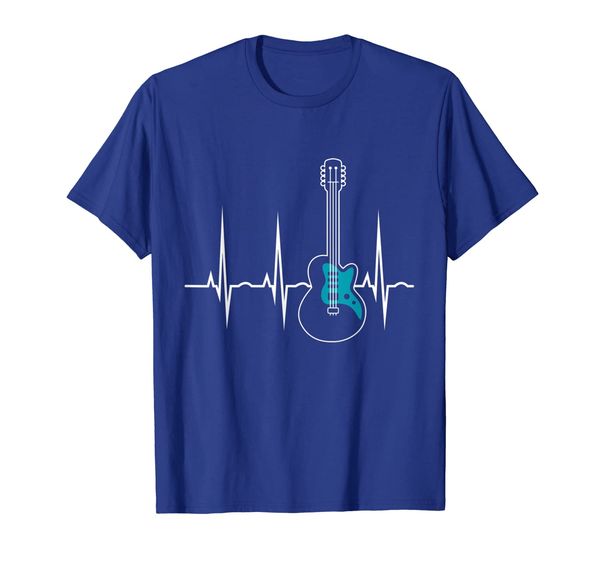 

heartbeat guitar t-shirt, White;black