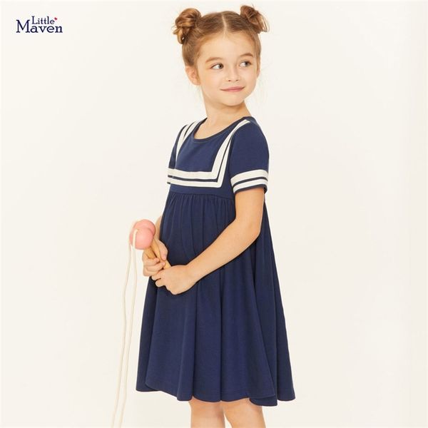

little maven dress baby kids girls dress flower summer toddler girl's fancy elegant sleeveless clothes 210903, Blue;red