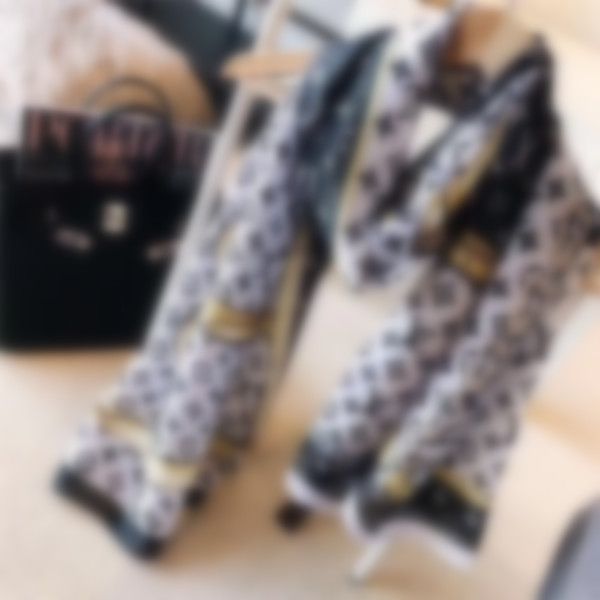 

beautiful 2021 spring summer scarf letter flower silk scarves timeless classic super long shawl fashion women's soft scarf, Blue;gray