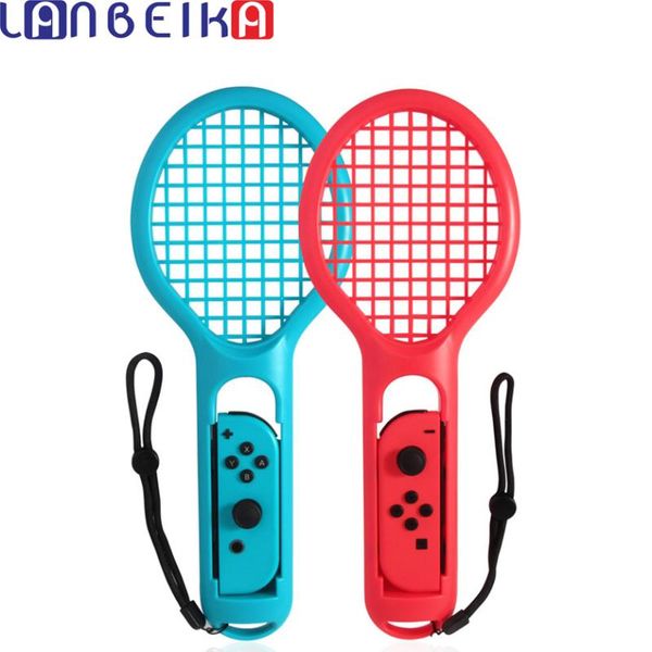 

game controllers & joysticks 1 pair switch joy-con abs tennis racket handle holder for ns aces player with 2 analog cap