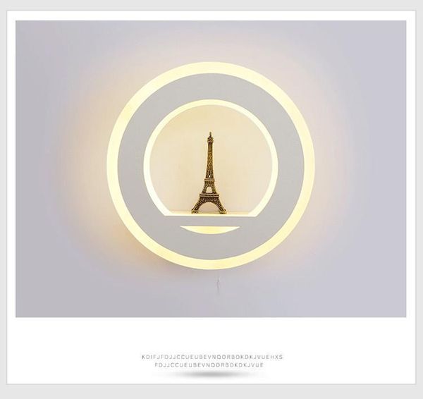 

ac85-265v 19w led tower shape wall light for study aisle living room decoration