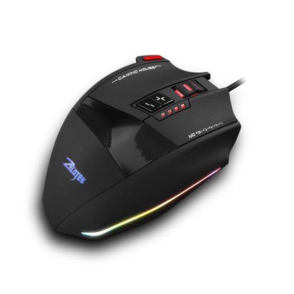 

mice creative wired laser gaming mouse rgb light for pc deskcomputer lapgamer girls boys - black