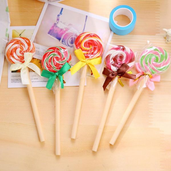 

ballpoint pens lollipop pen cute school students for girls 24pcs/lot, Blue;orange