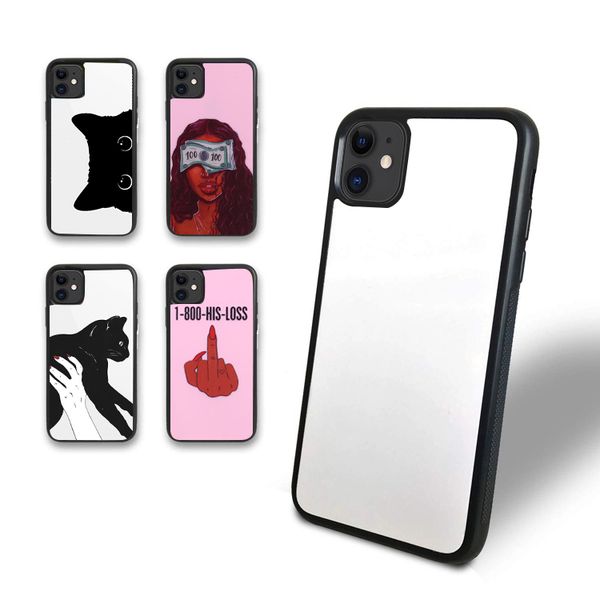 

tpu+pc blank 2d sublimation case alumium plate phone cases for iphone 12 11 pro x xr xs max 7 8 8plus
