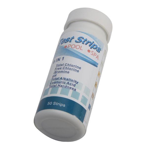 

pool & accessories 6 in1 spa ph test strip alkalinity bromine swimming acid cyanuric water hardness