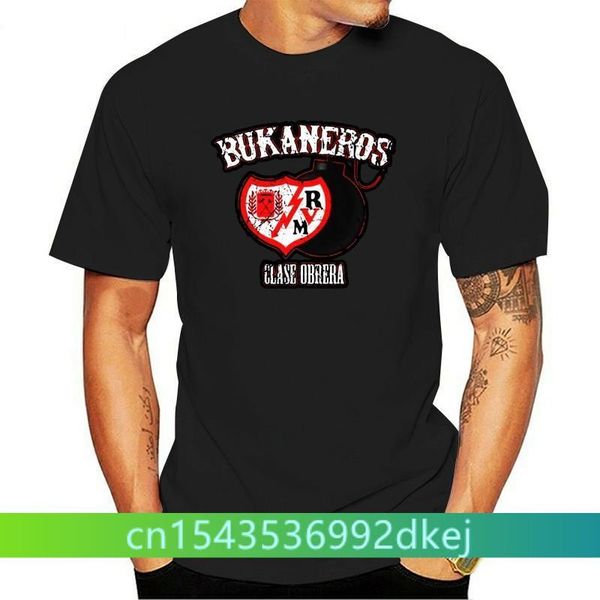 

men's t-shirts bukaneros t-shirt rayo vallecano rvm clase obrera, White;black