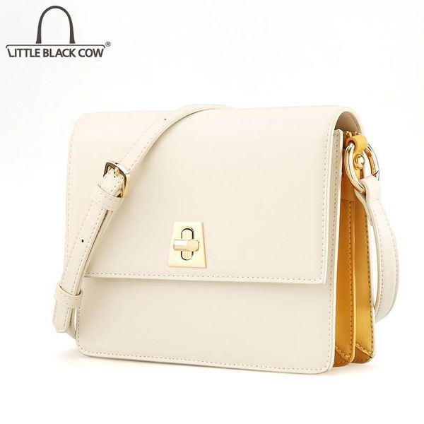 

evening bags office ladies elegant small messenger bag cow split leather flap womens handbag casual single shoulder crossbody