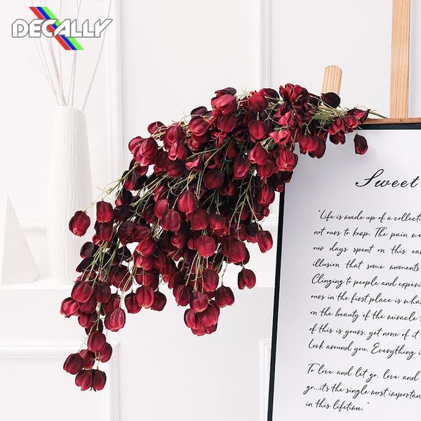 

5 pcs artificial flower pot culture green plant wedding office furnishings flowers per bunch many colors for choose