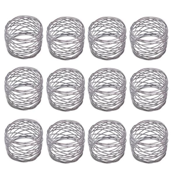

napkin rings 24 pcs metal mesh set holder adornment exquisite household napkins for wedding dinner decor