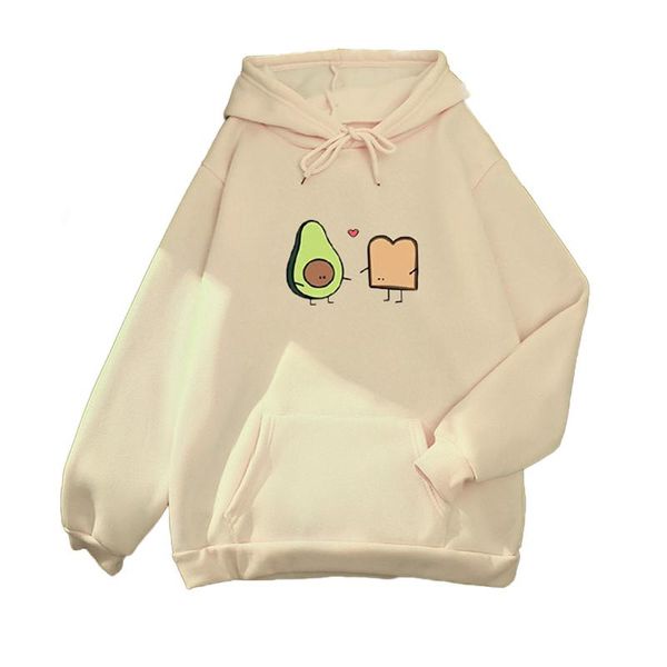 Kadın Hoodies Tişörtü Harajuku Genç Kız Boy Için Boy Sevimli Karikatür Baskı Kazak Sonbahar Kore Uzun Kollu Bluz