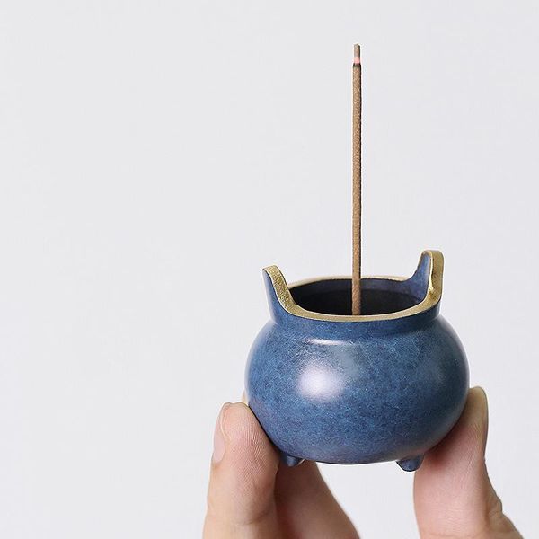 

fragrance lamps incense burner copper dish holder brass mini sandalwood censer