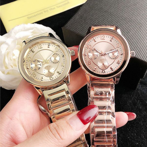 

brand watches women lady men style metal steel band quartz wrist watch in 04, Slivery;brown