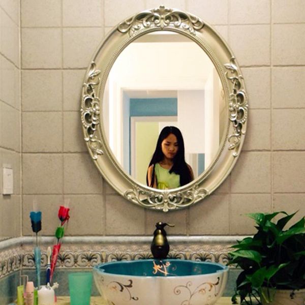 

mirrors european style elliptical wall hanging bathroom mirror american toilet mediterranean decorative