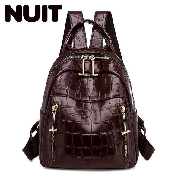

outdoor bags fashion women small backpack vintage crocodile school bag for teenage girls leather shoulder ladies bagpack