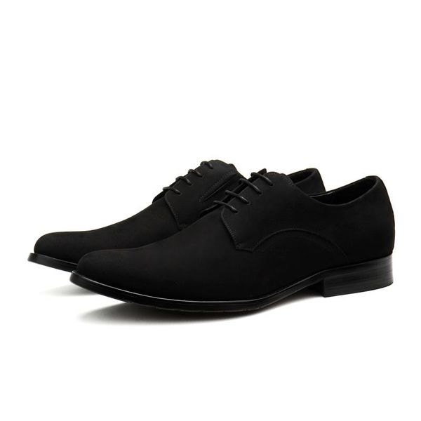 

dress shoes large size eur45 black social nubuck leather mens business office