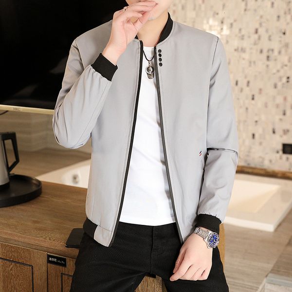 

baseball collar spring autumn leisure youth students slim fashion jacket men's coat, Black;brown