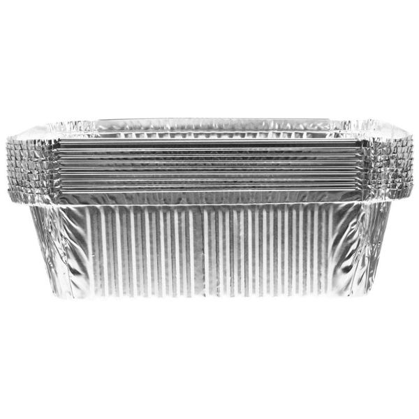 

gift wrap 10pcs disposable bbq pans practical takeaway packing boxes foil (silver)