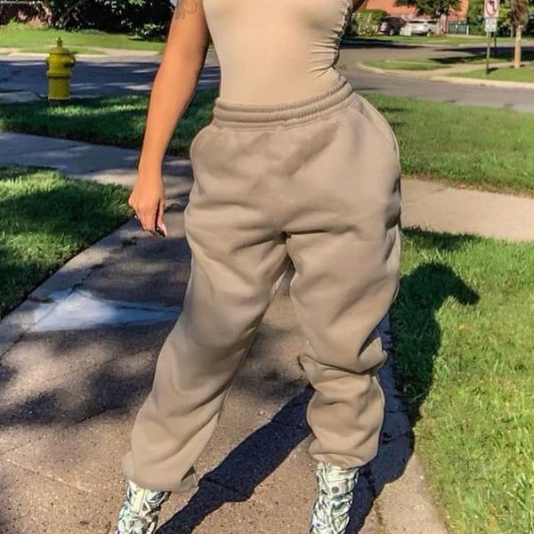 

women's pants & capris 2021 sweatpants joggers women elastic high waist sweatcapris casual trousers ladies korean, Black;white