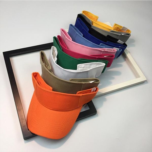 

fashion baseball hat sports sun cap men women adjustable cotton visor uv protection empty tennis golf running sunscreen, Blue;gray