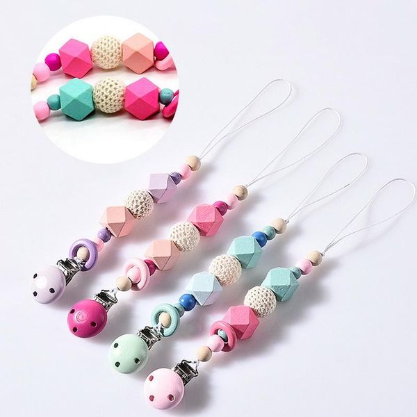 

pacifiers# baby pacifier chain clip teether anti-drop wood wool