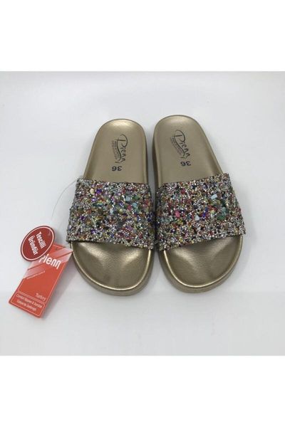 

slippers cubic zirconia summer, Black