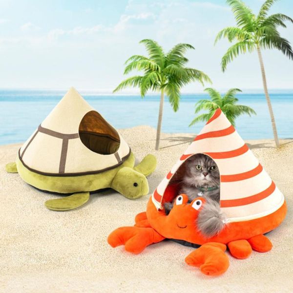 

cat beds & furniture 1pc cartoon pet bed dog nest kennel warm comfortable sleeping