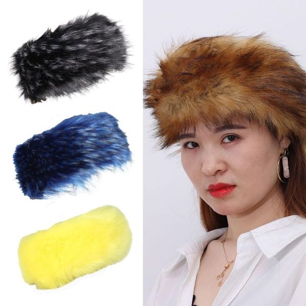 

beanie/skull caps warm girl snow earmuff women winter hats fur faux bomber headband fluffy russian, Blue;gray