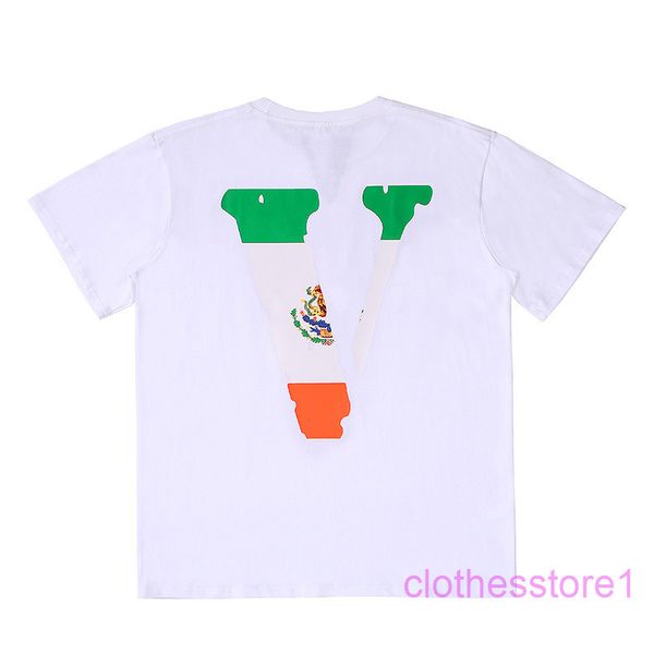 

fashion brand ins t shirt chao brand v luxury color printing vietnam guerrilla shop limited cotton short sleeve summer men and wome, White;black