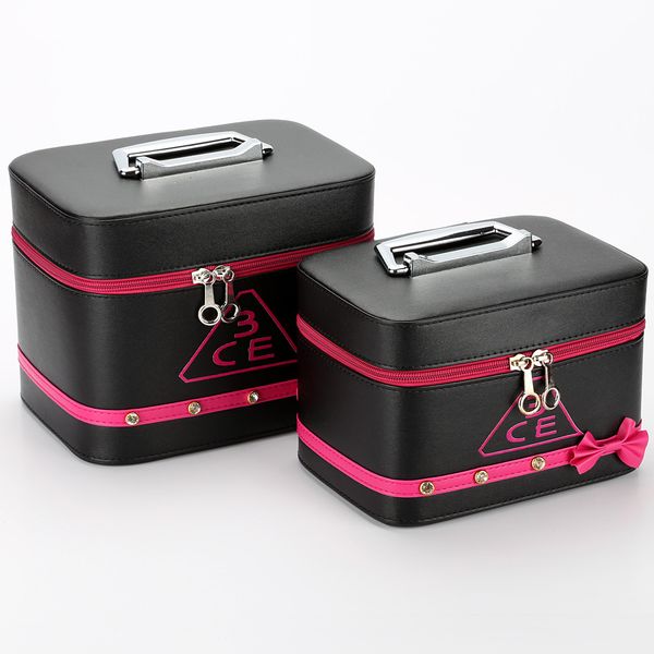 

cosmetic bag make-up box butterfly drill multi-functional two-piece case