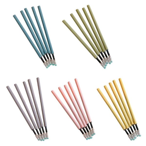 

5 pce/set black 0.5mm gel ink pen refills student stationery office school writing tool gift