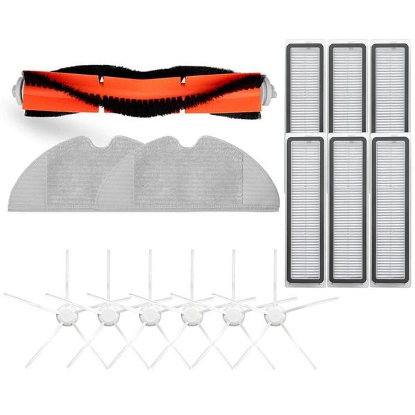 

vacuum cleaners 15pcs for dreame d9 robotic cleaner main brush side hepa filter mop cloth replacement accessories