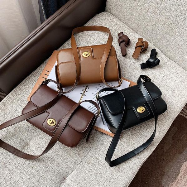 

high-level sense bag foreign gas women's bag version of the 100-tone textured sloping simple fashion small square