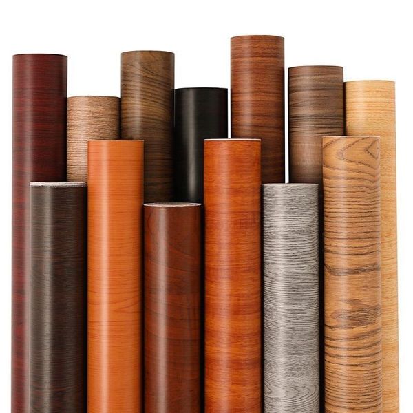 

wall stickers wood grain sticker thick waterproof self-adhesive wallpaper wardrobe cabinet old door furniture table renovation decorative