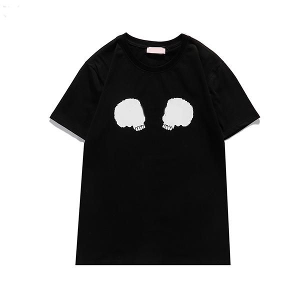 

ss fashion summer women men t-shirts casual t shirt short sleeve cool printed shirt round neck white black pure colour
