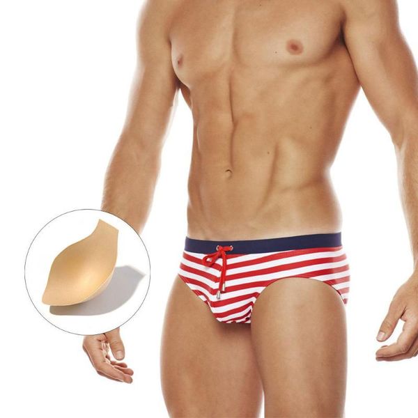 Costumi da bagno da uomo Estate Fast Dry De Bain Boy Costumi da bagno Boxer traspirante Costume da bagno corto 2021 Moda a righe Nuoto Mayo Sunga