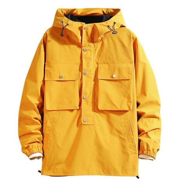 

men's jackets feitong tide casual jacket men street fashion hip hop yellow hooded bomber jaqueta masculino male pullover outwear coats, Black;brown