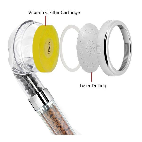 

zhangji bathroom aroma shower head vitamin/lemon/lavender/rose scent high pressure saving water fragrance filtration bat jlljil