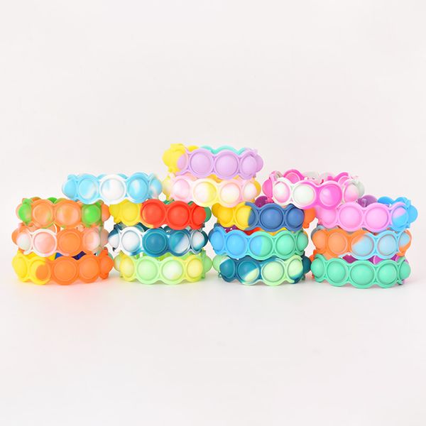 

push bubble pop fidget toy bracelet sensory ring favor puzzle fingers press bubbles stress relief bracelets wristband decompression toys