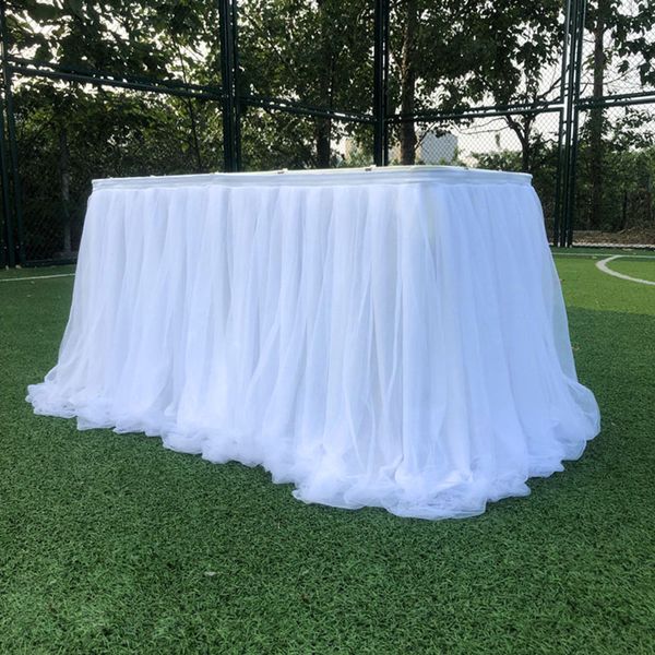 

1M Tue Tabe Skirt for Wedding Decoration Baby Shower Home Textie Party Birthday Tabe Decoration Tutu Skirt Party pies