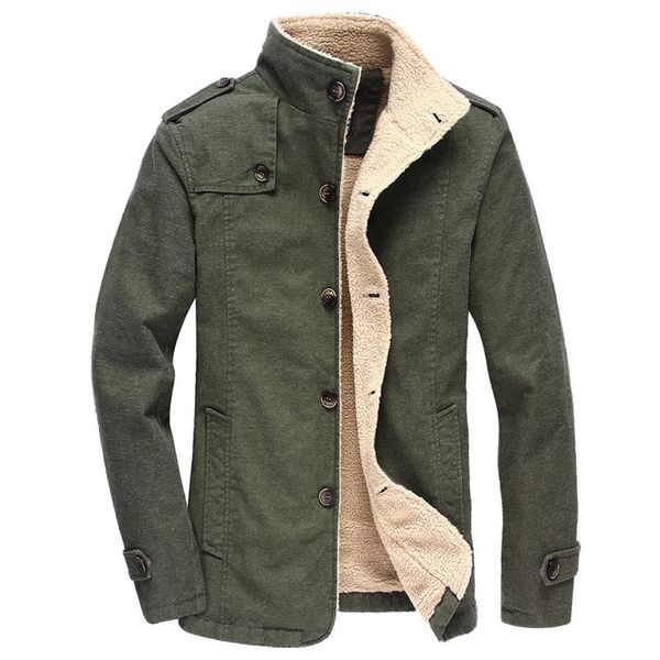 

men's trench coats fashion winter jacket for men outwear breathable warm coat parkas thickening casual cotton-padded fleece 5xl 6xl c68, Tan;black